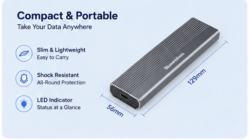✨Upgrade Your Storage in Seconds – 10Gbps M.2 SSD Enclosure