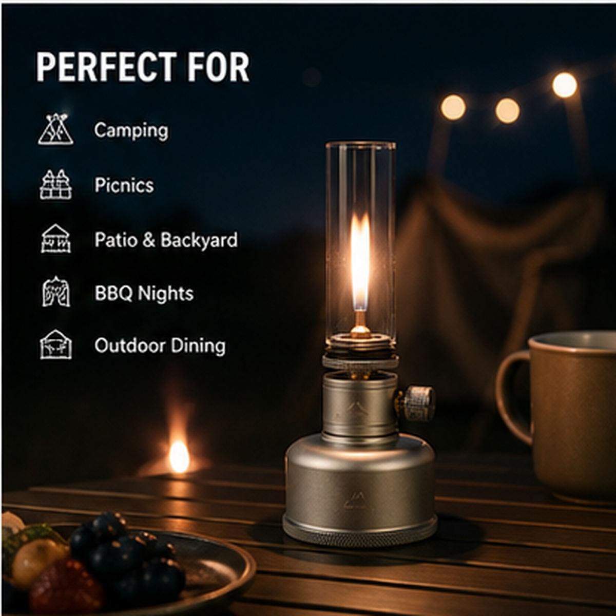 🔥Camping Gas Candle Lantern 15g Refillable Tank