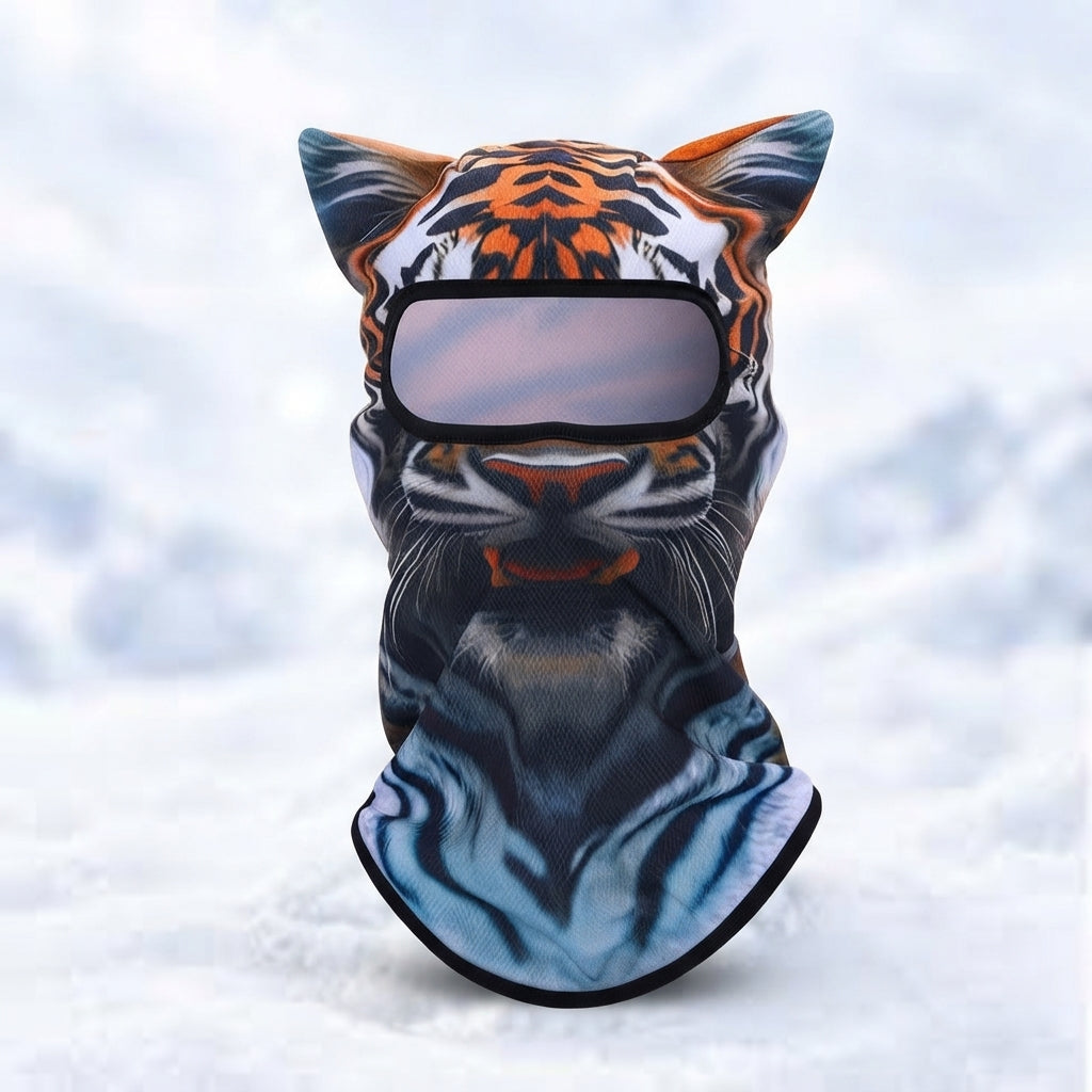 🔥3D Cat Ski Mask with Ears – Funny Windproof Balaclava for Skiing & Festivals