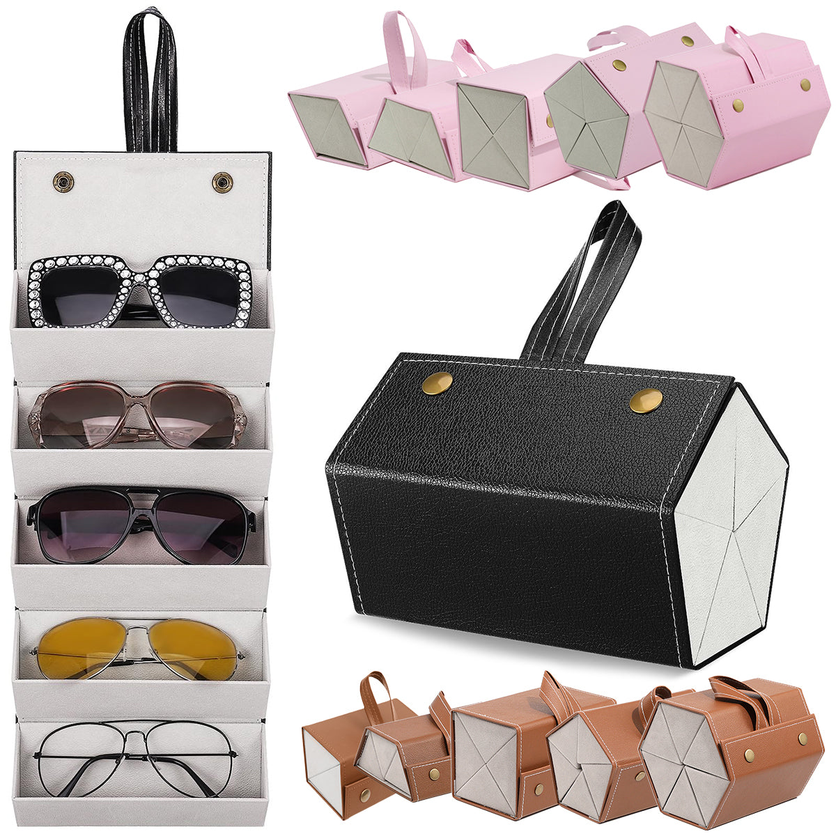 🎖️Folding glasses case, anti-stress sunglasses case