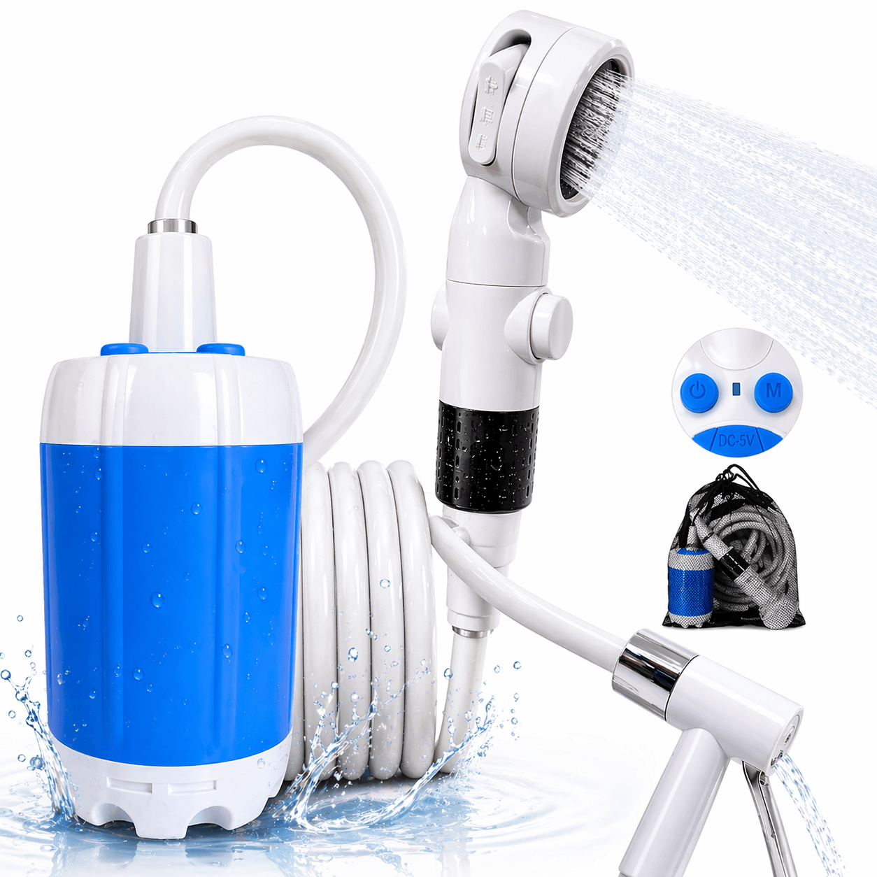 🔥Portable Camping Shower Pump | Rechargeable Outdoor Shower Kit