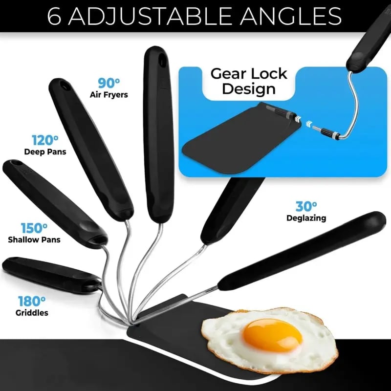 ✨ Multi-Angle Spatula Spoon – Flip, Scoop & Serve From a Better Angle🍳