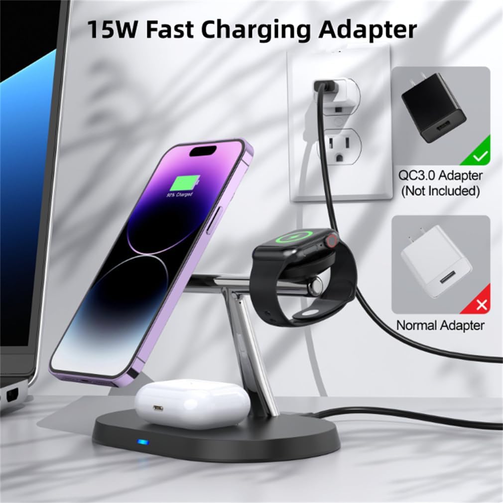 🎖️3 in 1 Wireless Charging Station for Apple Charger Stand