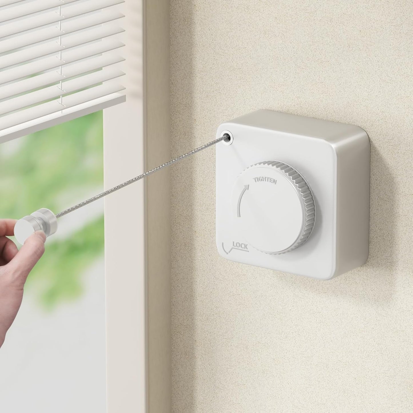 🔥Wall Mount Invisible Stainless Steel Washing Line with Slow Retraction Design🏠