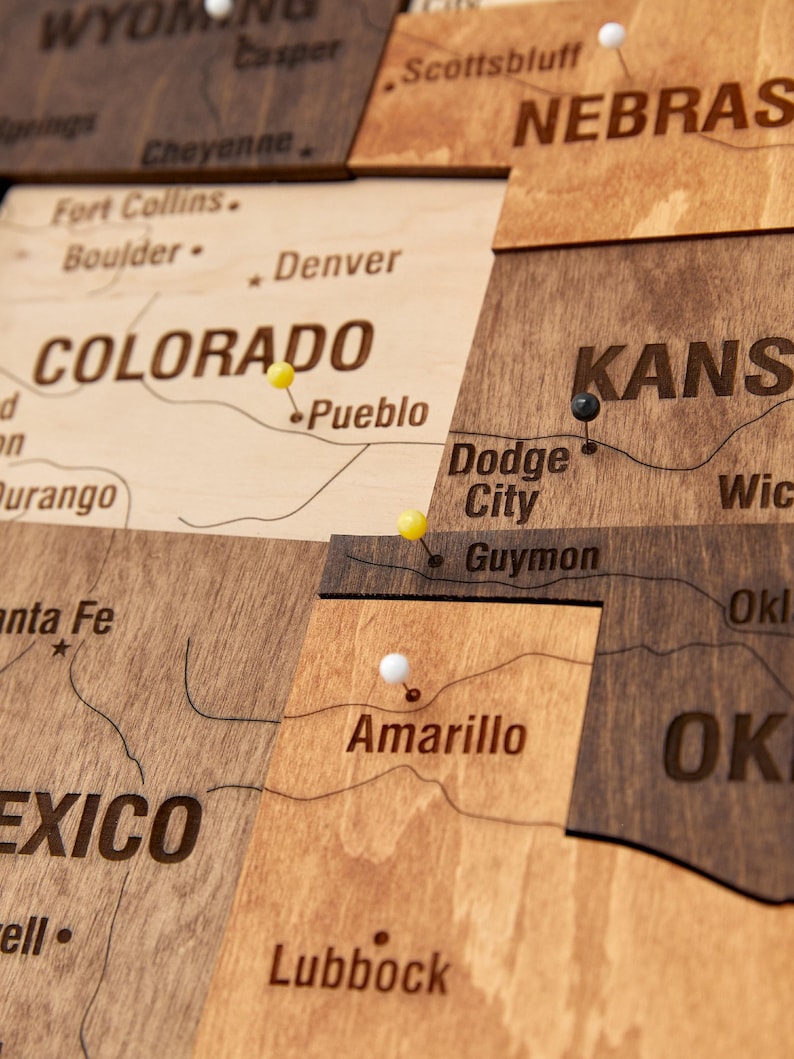 🎖️USA Travel Map, Push Pin Map Apartment Decor Home Improvement