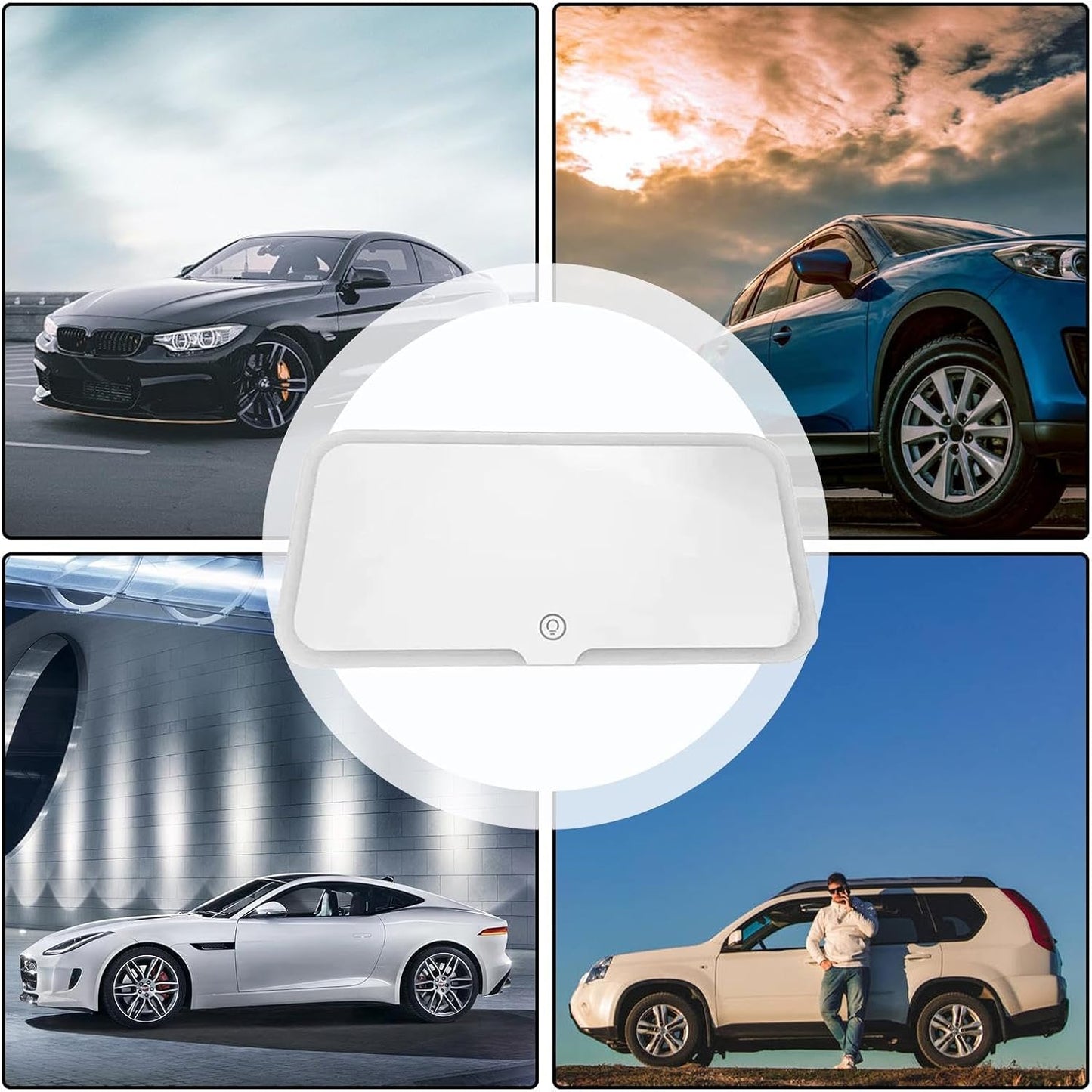 🎖️Universal Car Sun Visor Vanity Mirror with LED Lights & Touch Dimming