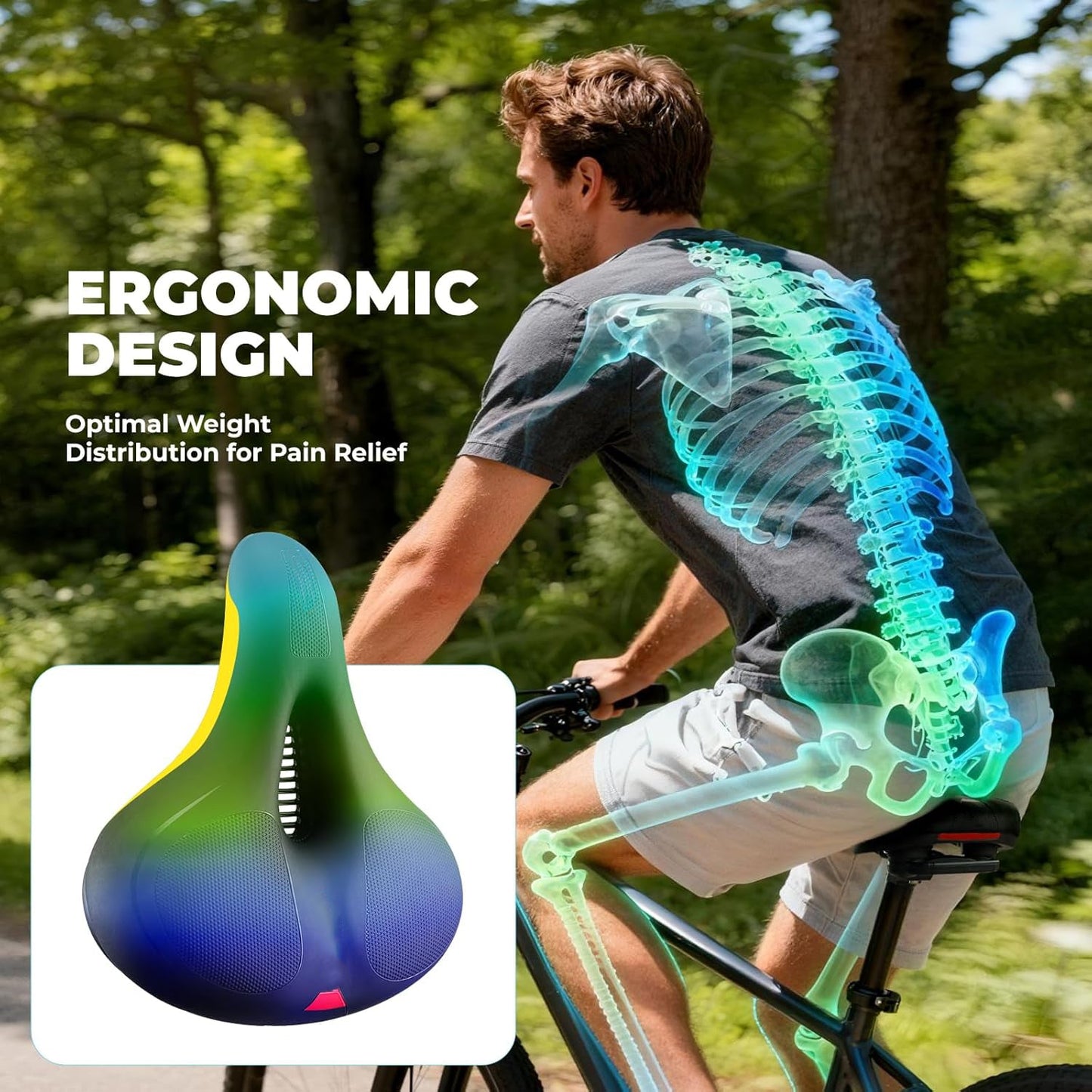 🔥Bike Seat Cushion – Dual Shock Absorbing Ball