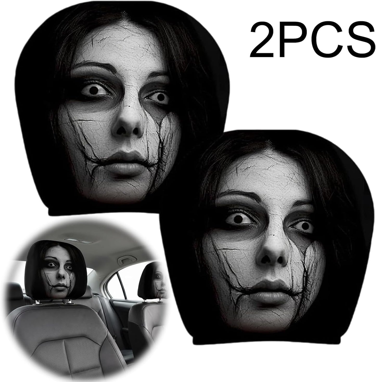 🎖️2026 Ghost Face Headrest Covers | 2Pcs