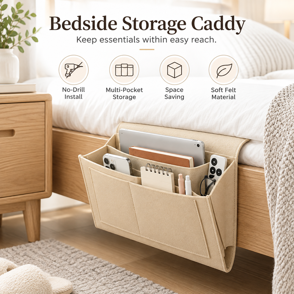 ✨Felt Bedside Organizer