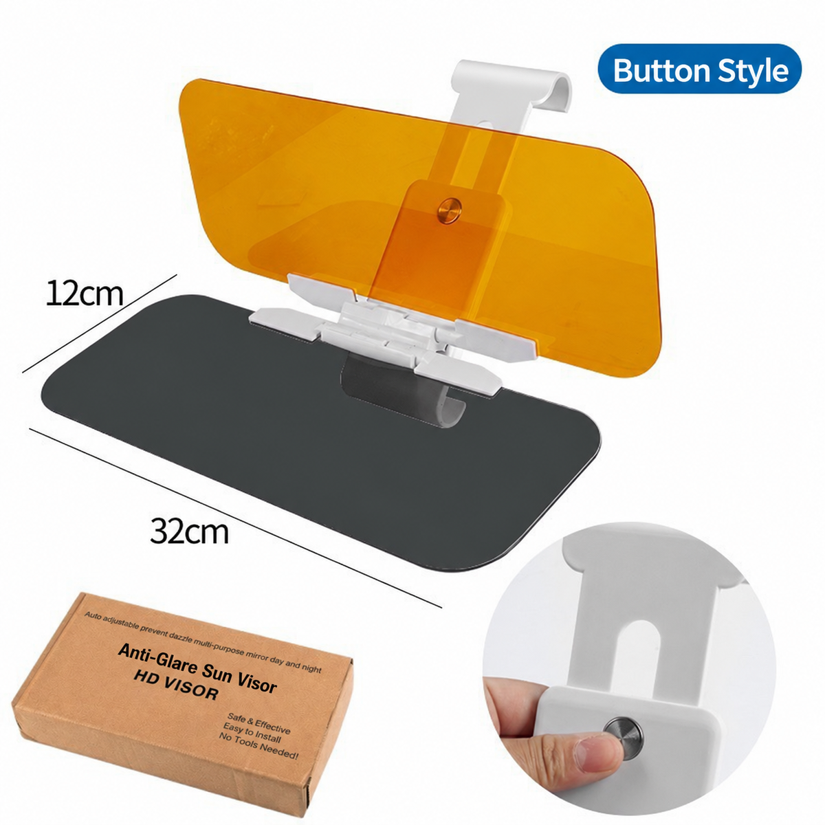 🔥Adjustable Car Anti-Glare Sun Visor • Day & Night Dual-Color Driving Shield