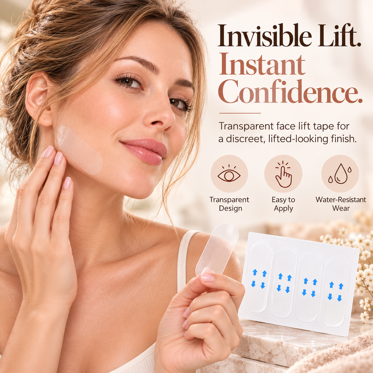 ✨Buy One Get One Free,160 Pcs Invisible Face Lift Tape