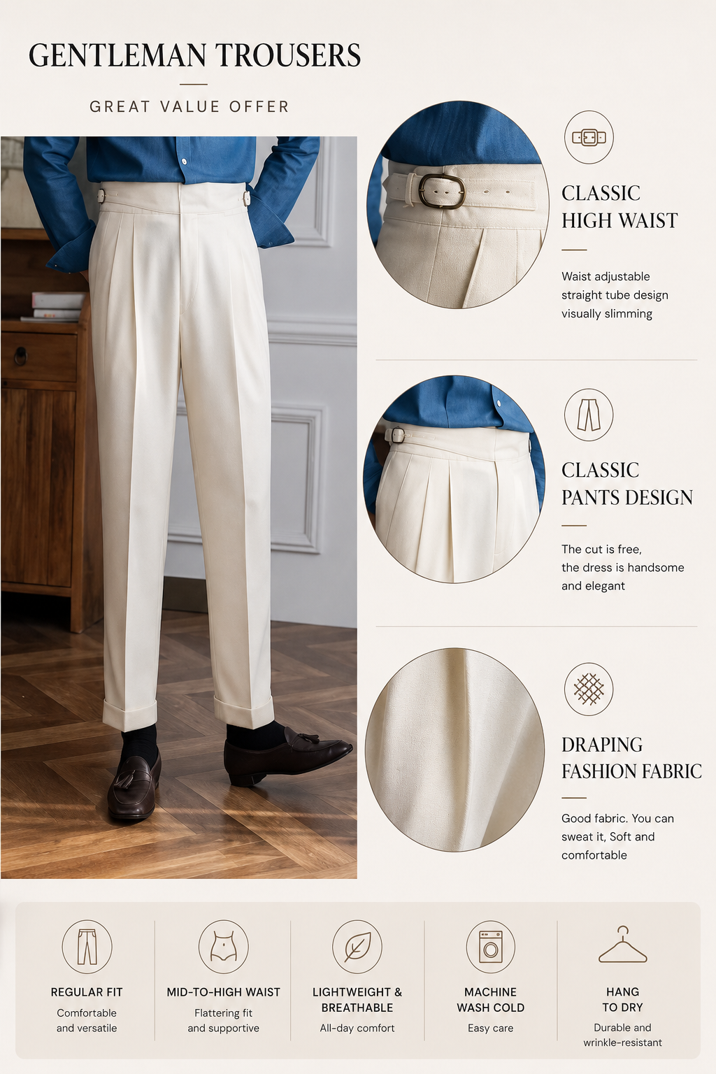 ✨NAPOLI PLEATED TROUSERS
