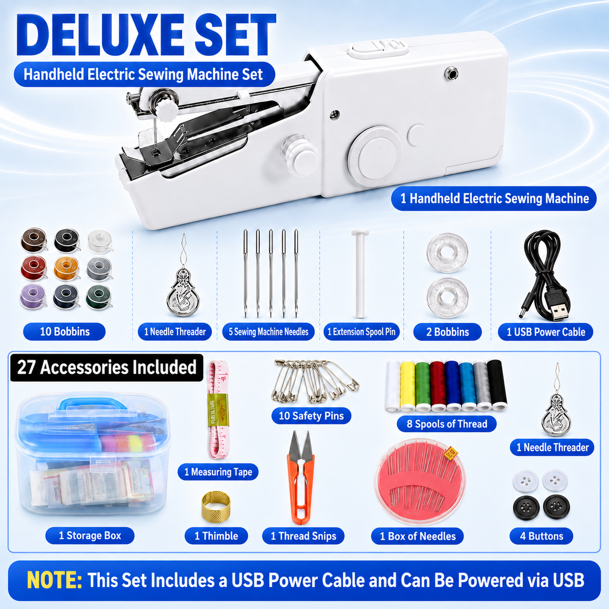🔥🧵Mini Electric Sewing Machine – Lightweight, Portable & Easy to Use!