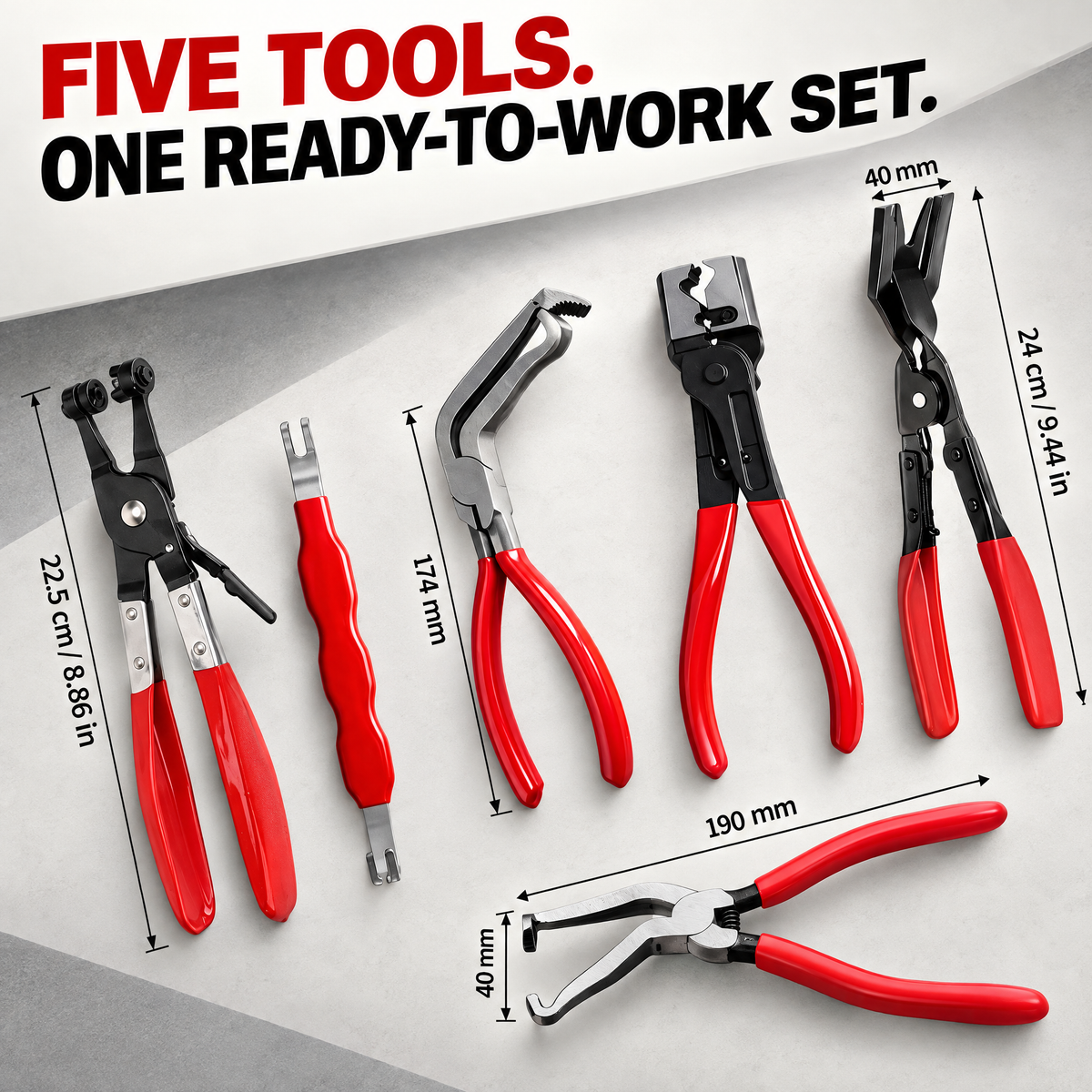 ✨5-PCS Automotive Electrical Disconnect & Trim Clip Pliers Set