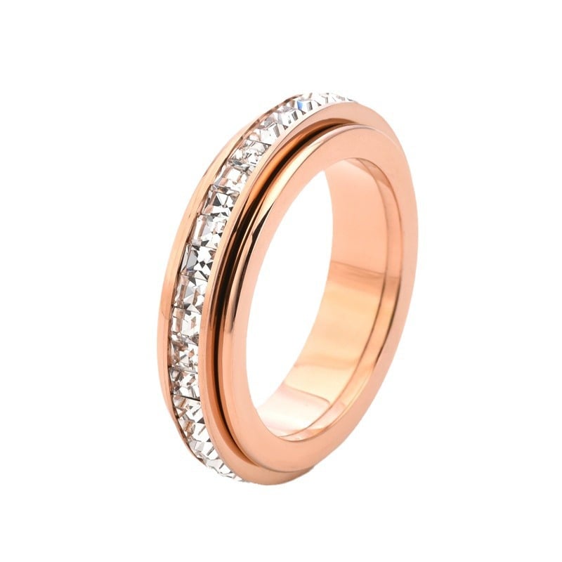 🔥Today Only 49% Off - Sparkling Spinning Ring, Relieves Anxiety, Symbolizes Vows & Luck, Waterproof & Fade-Resistant