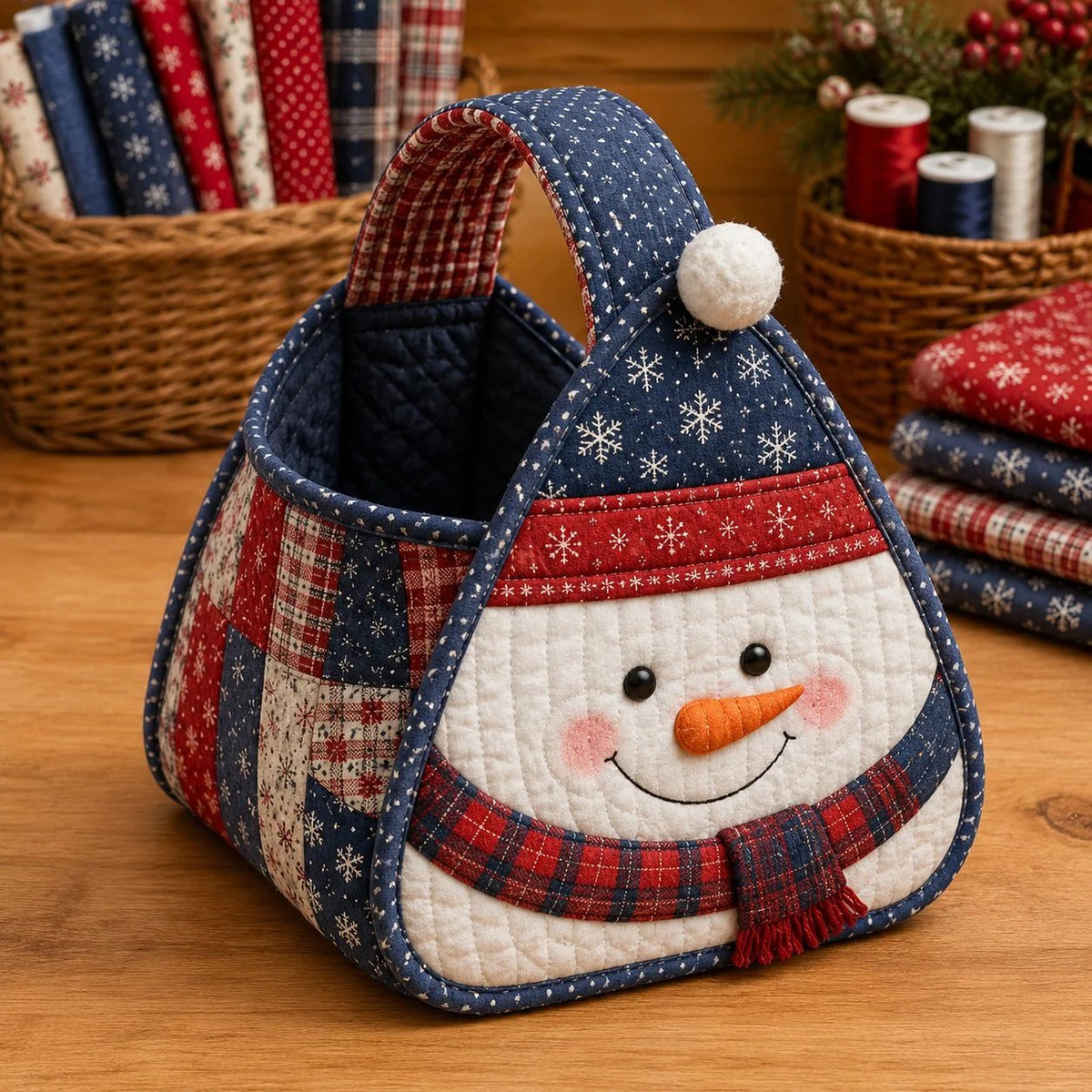 🔥Christmas Character Quilted Carry Basket ⭐🎉