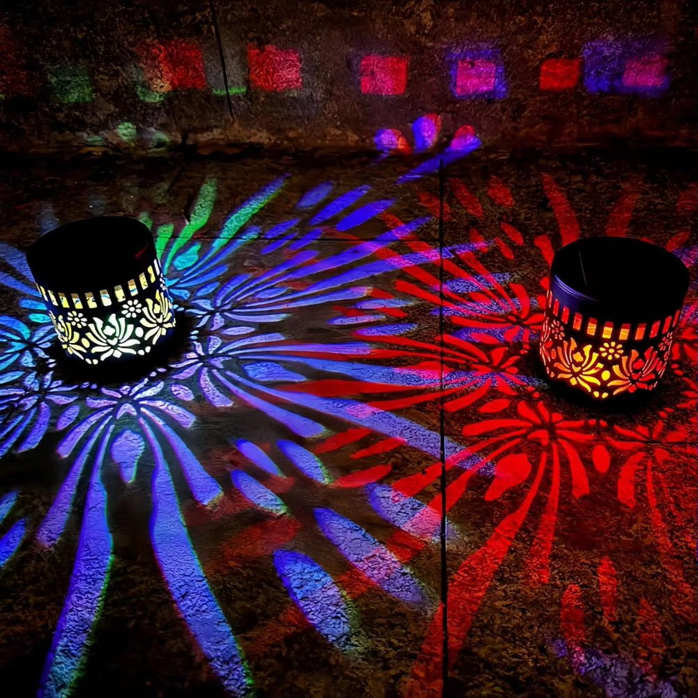 🎖️Solar Mandala Light – Stunning Pattern Projection, 2-in-1 Floor & Wall Design & IP65 Waterproof Auto On/Off 🌿