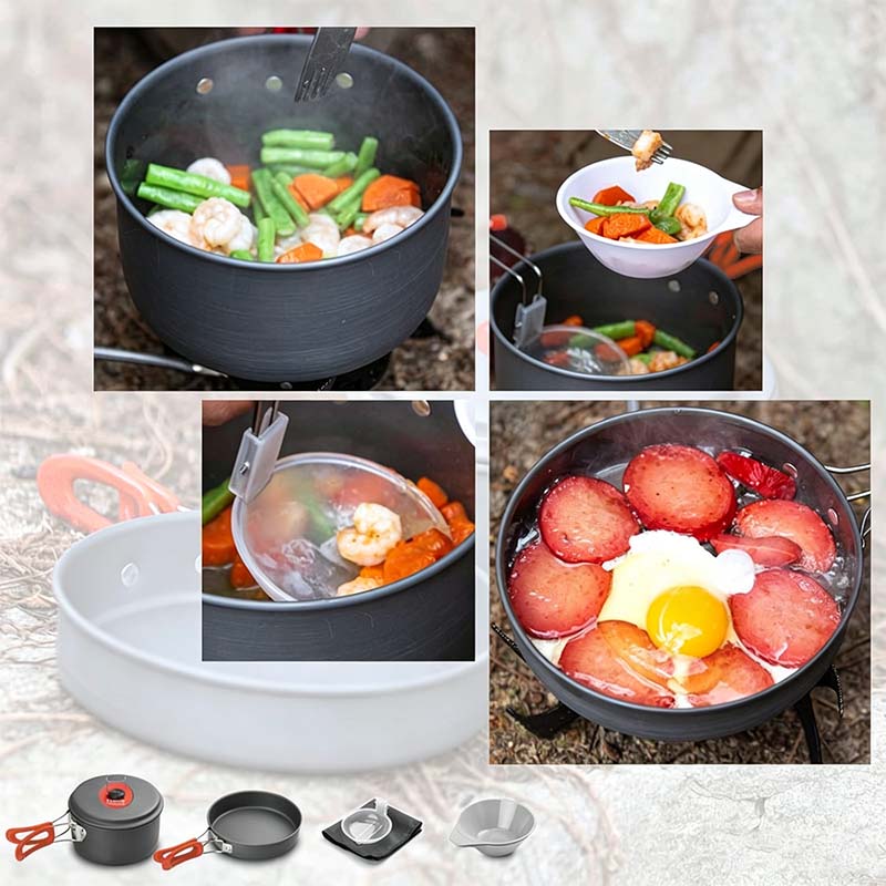 ✨HOT SALE 49% OFF🍳2026 Pro Outdoor Camping Cookware: 3-in-1 Ultra-Light Pots, Pans & Kettle Set! 🏕️🛒