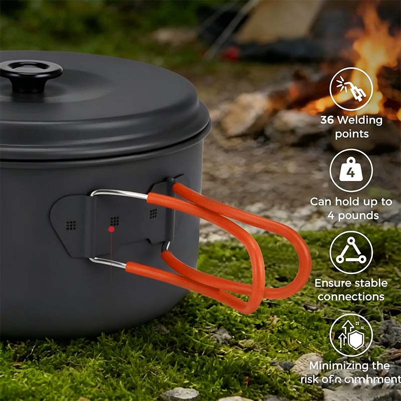 ✨HOT SALE 49% OFF🍳2026 Pro Outdoor Camping Cookware: 3-in-1 Ultra-Light Pots, Pans & Kettle Set! 🏕️🛒
