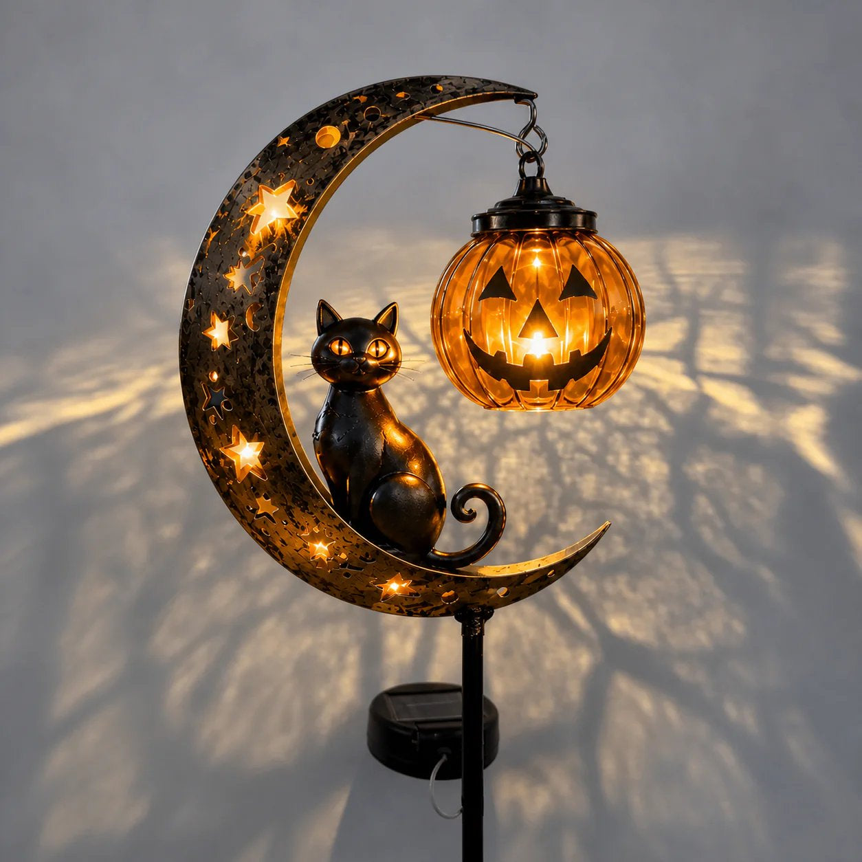 ✨ Halloween Early Bird Sale | 49% OFF Pumpkin Moon Garden Stake Light🎃