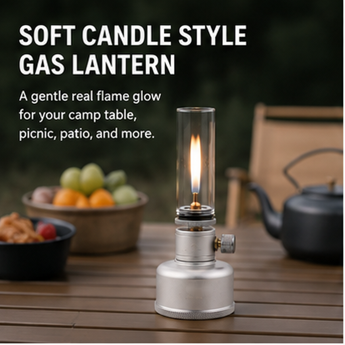 🔥Camping Gas Candle Lantern 15g Refillable Tank