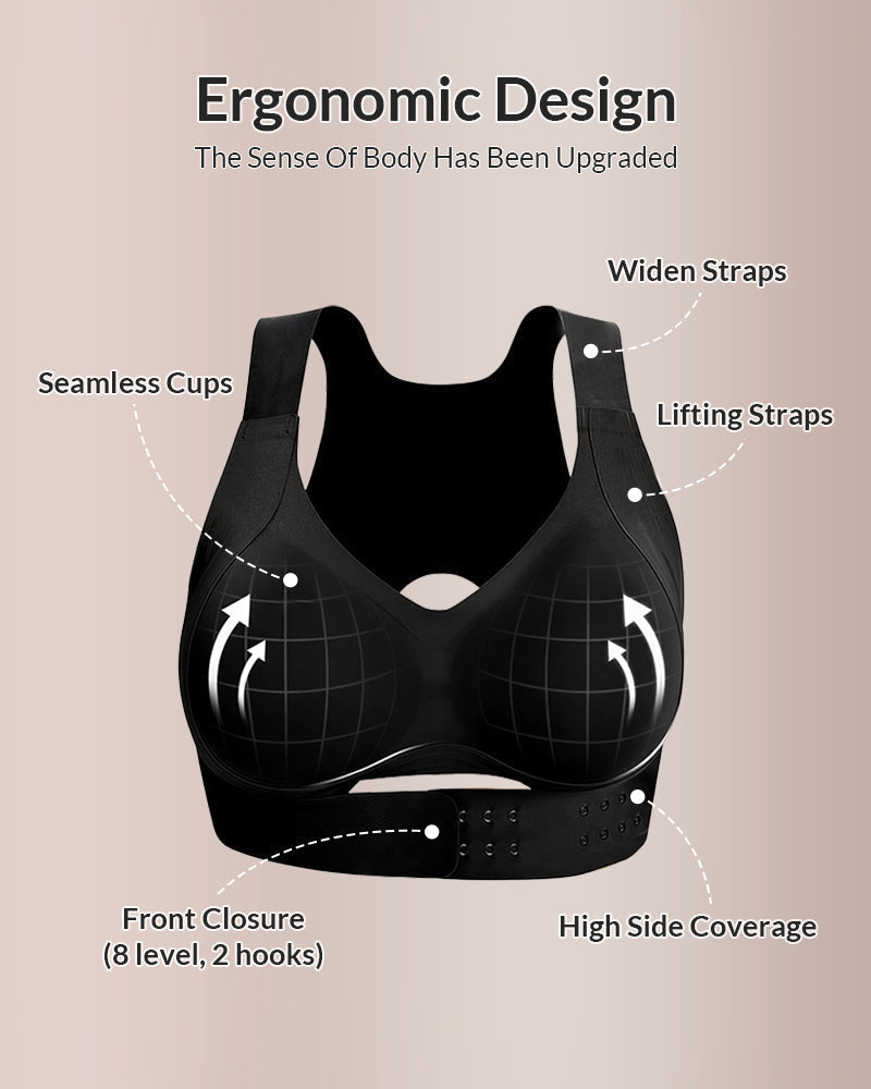🔥Cross Back Front Closure Wireless Posture Support Bra