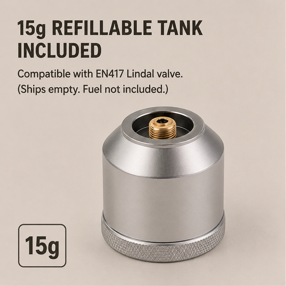 🔥Camping Gas Candle Lantern 15g Refillable Tank