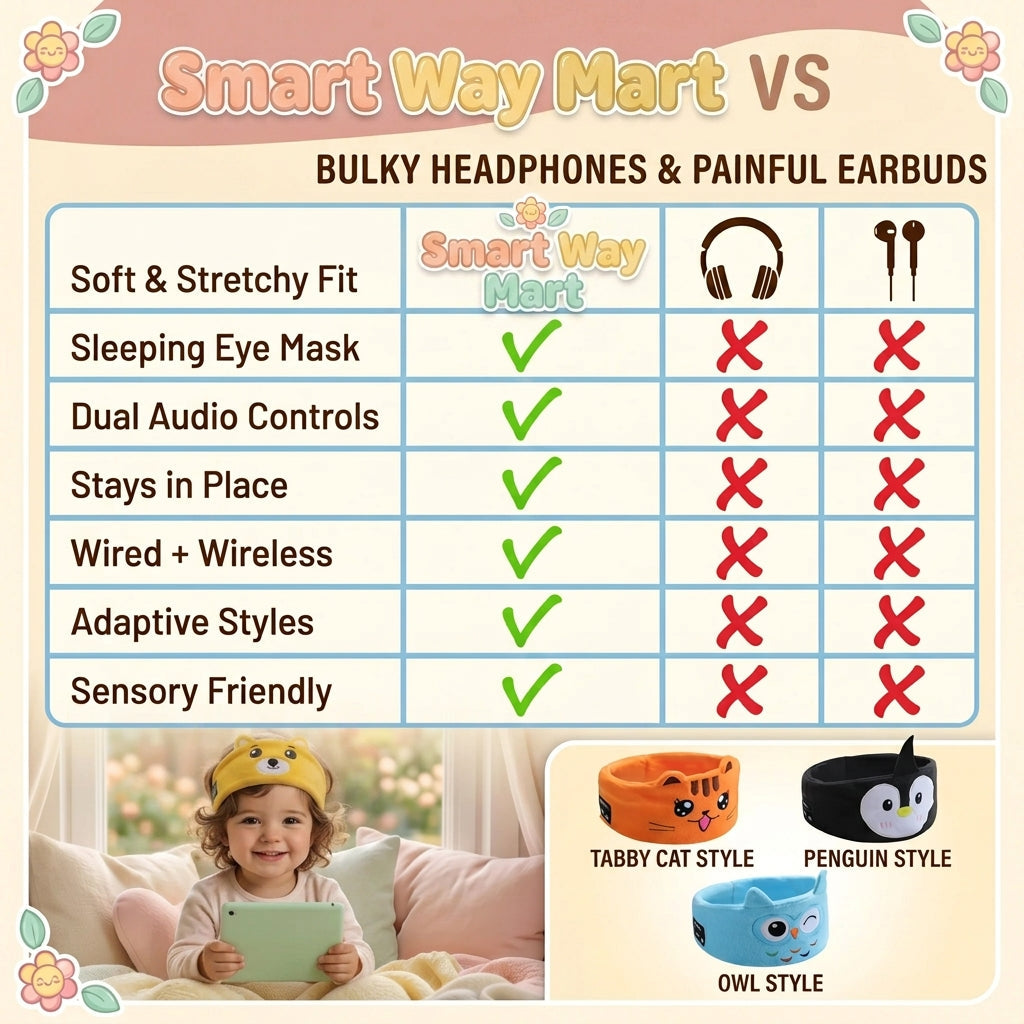 🔥Kids Bluetooth Animal Headphones — Soft, Comfy & Stays On
