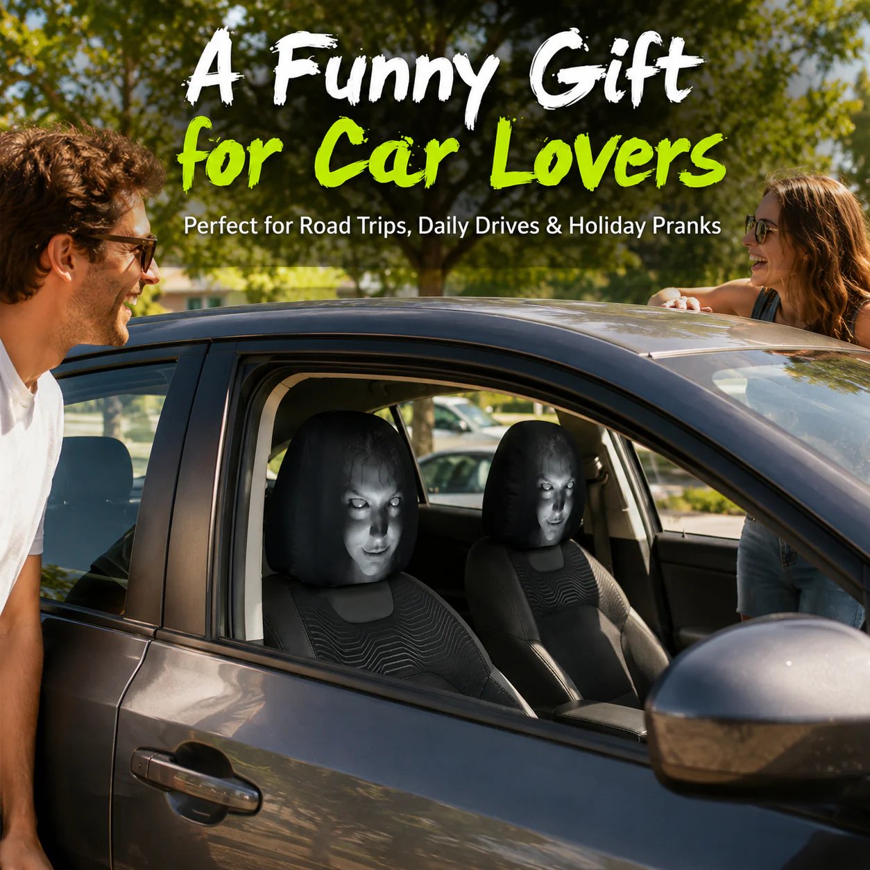 🔥2026 Ghost Face Headrest Covers | 2Pcs