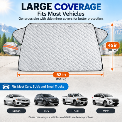 🔥Magnetic Windshield Cover – All-Season Sun, Snow & Frost Protector for Cars, SUVs & Trucks
