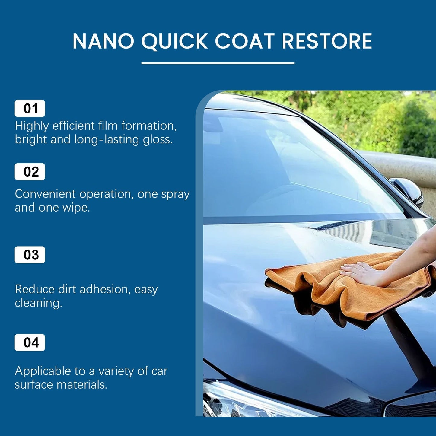 Automotive coating spraying – a professional spray coating with excellent hydrophobicity and UV protection.