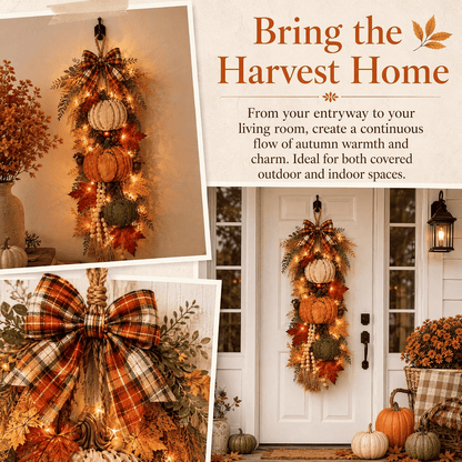 🔥Rustic Wooden Pumpkin Door Hanging🎃