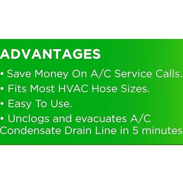 ✨AC Drain Line Cleaner Adapter Evacuates & Unclog AC Drain Line