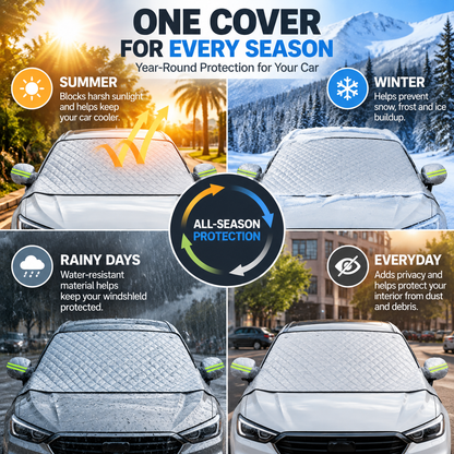 🔥Magnetic Windshield Cover – All-Season Sun, Snow & Frost Protector for Cars, SUVs & Trucks