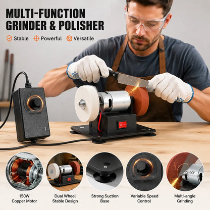 🔥Mini Bench Grinder with 2 Grinding Wheels