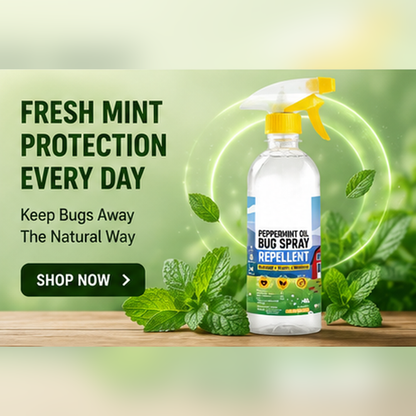 ✨ Fresh Mint Scent. Powerful Pest Defense. Keep Ants, Spiders & Roaches Away Naturally