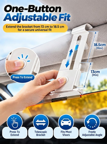 🔥Adjustable Car Anti-Glare Sun Visor • Day & Night Dual-Color Driving Shield