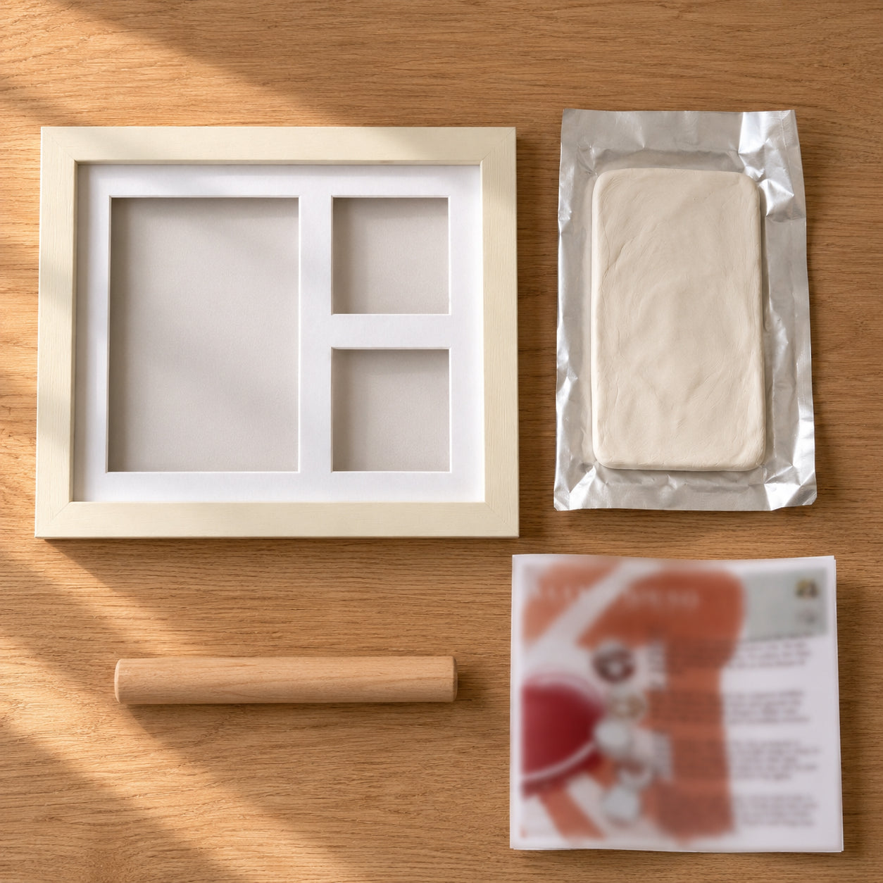 🔥DIY clay paw-print keepsake frame with space for two photos