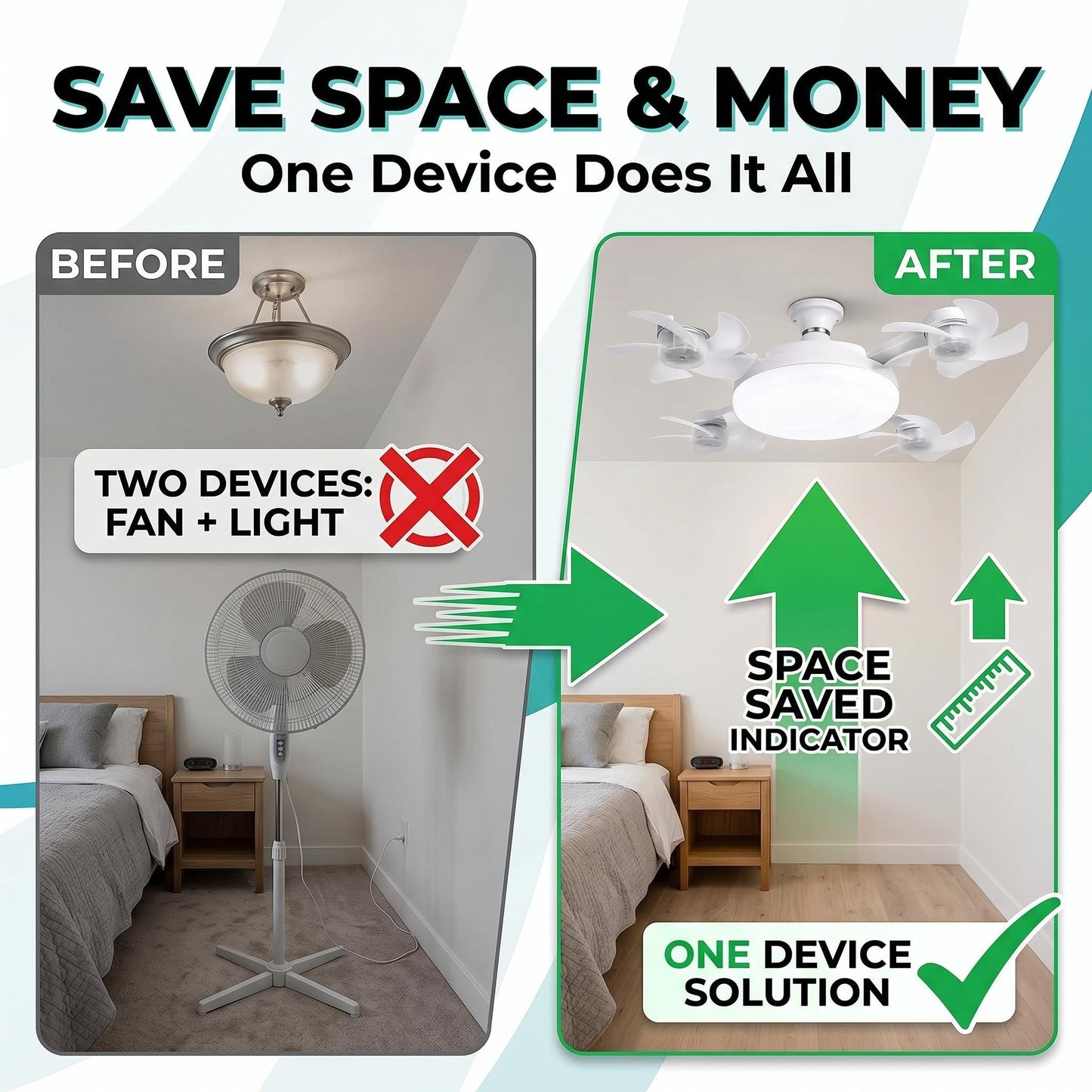 ✨24-Hour Flash Deal⏰Ceiling Fan Light with Remote Control💡❄️