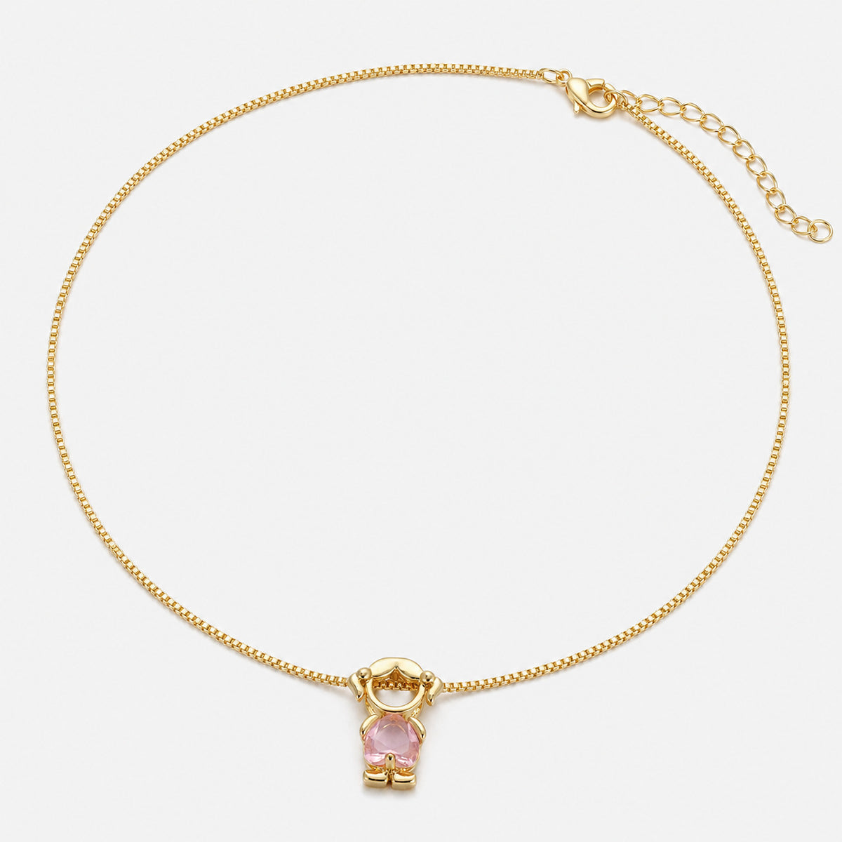 🔥Brass Custom Heart Birthstone Necklace With 1-6 Family Charms