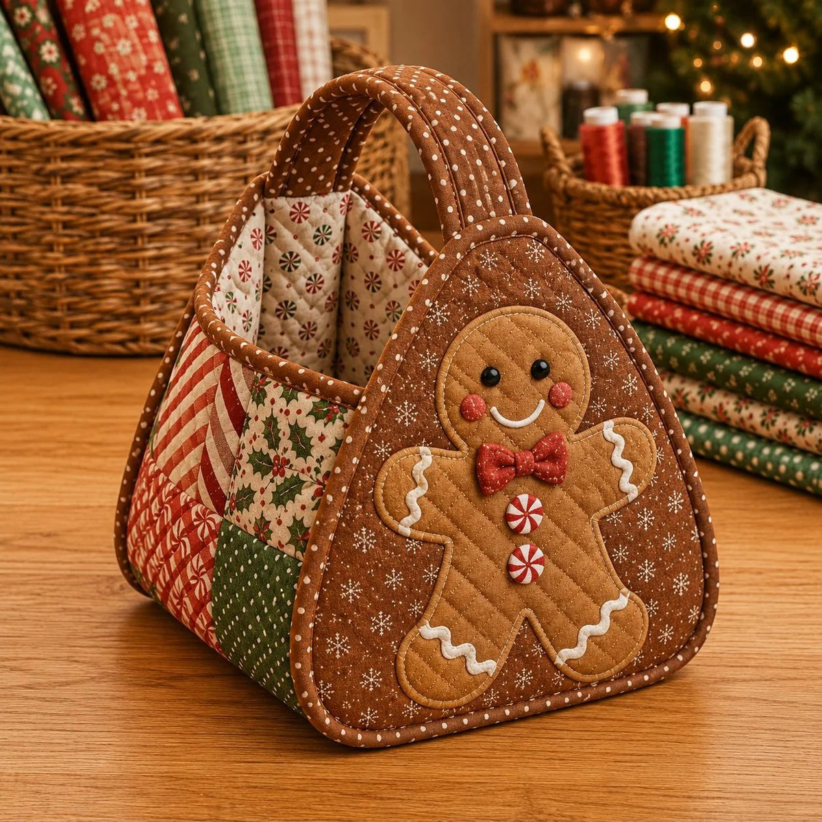 🔥Christmas Character Quilted Carry Basket ⭐🎉
