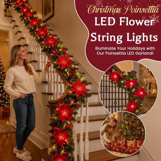 ✨Poinsettia LED Flower String Lights