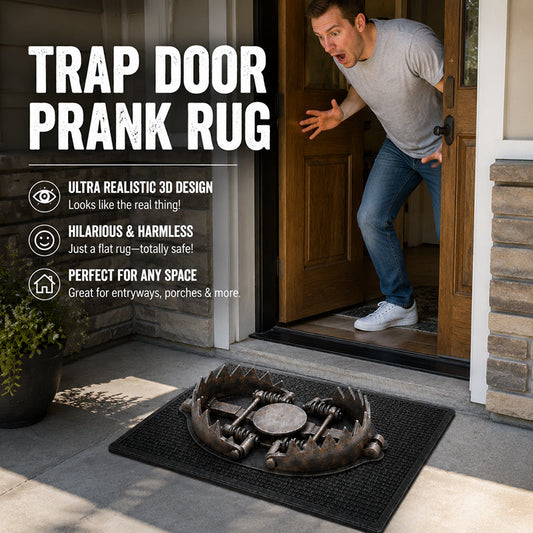 ✨ 3D Trap Illusion Door Mat – Funny Halloween Prank Entrance Rug🎃
