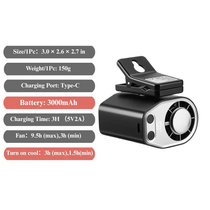 ✨Mega Deal｜800+ Sold Daily🎁Semiconductor Cooling Clip-On Fan