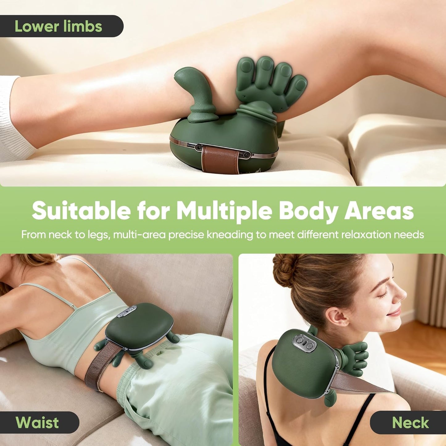 🎖️Shoulder and Neck Massager, Bionic Heated Massager, Neck Massager with Fingers, 4D Kneading Massage