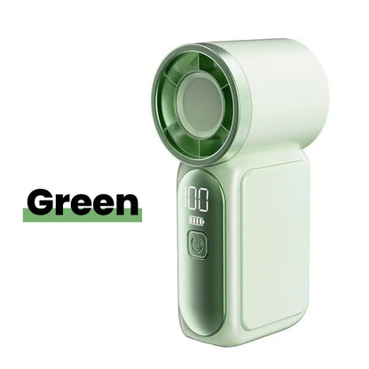 🎖️Portable Handheld Mini Fan 5 Speed Adjust Type c Rechargeable Fan Digital Display Desktop Fan Outdoor