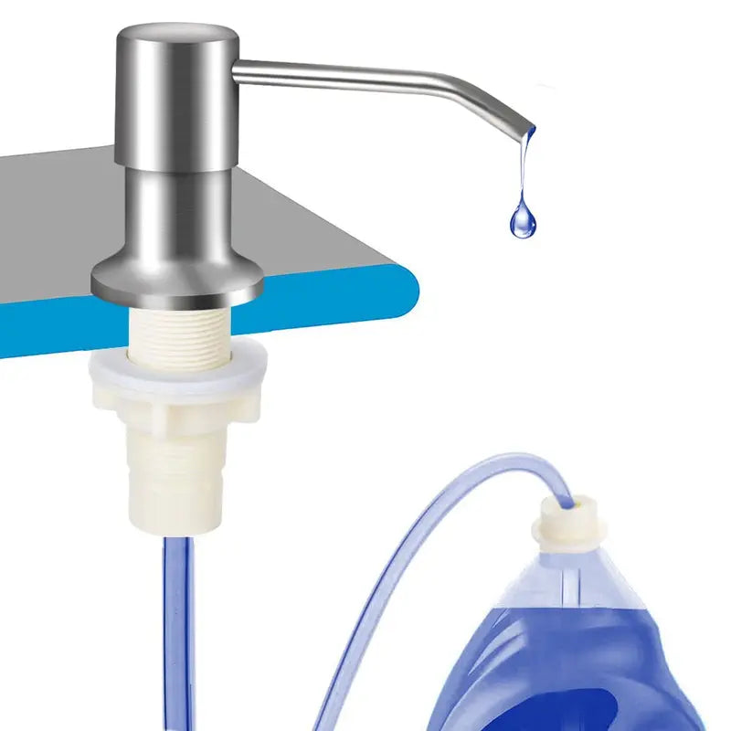 ✨Dish Soap Dispenser for Kitchen Sink (Brushed Nickel)