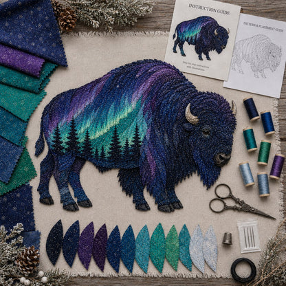 ✨Last Day 49% OFF - Northern Lights Wildlife DIY Patchwork Kit