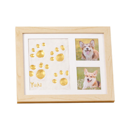 🔥DIY clay paw-print keepsake frame with space for two photos