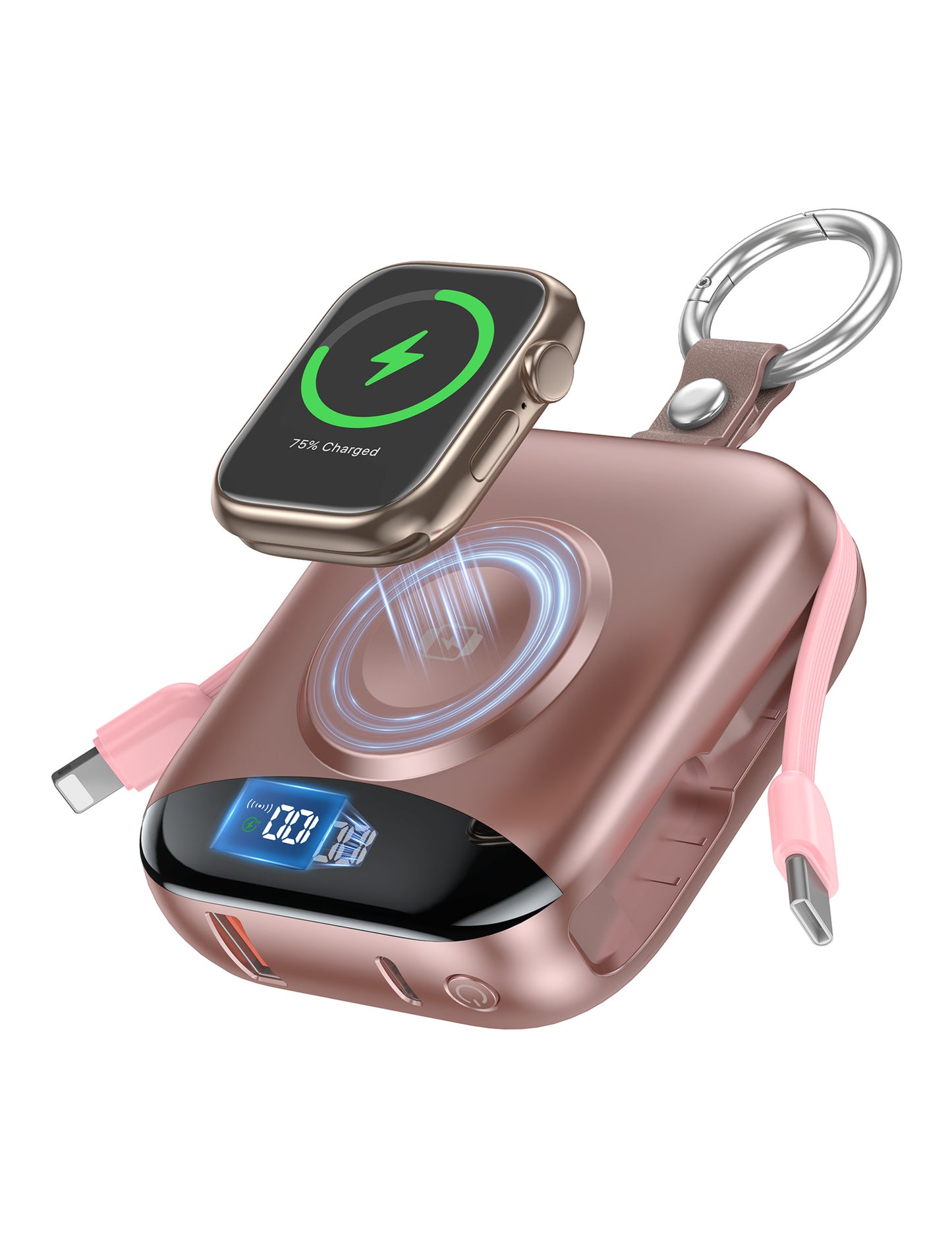 🎖️Portable Charger 10000mAh w/Built-in Cables & iWatch Charger